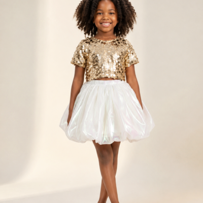Gold party dress
