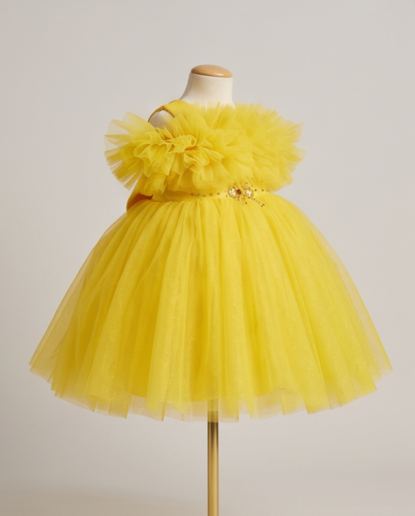 Yellow Ball Gown Tulle Knee-length